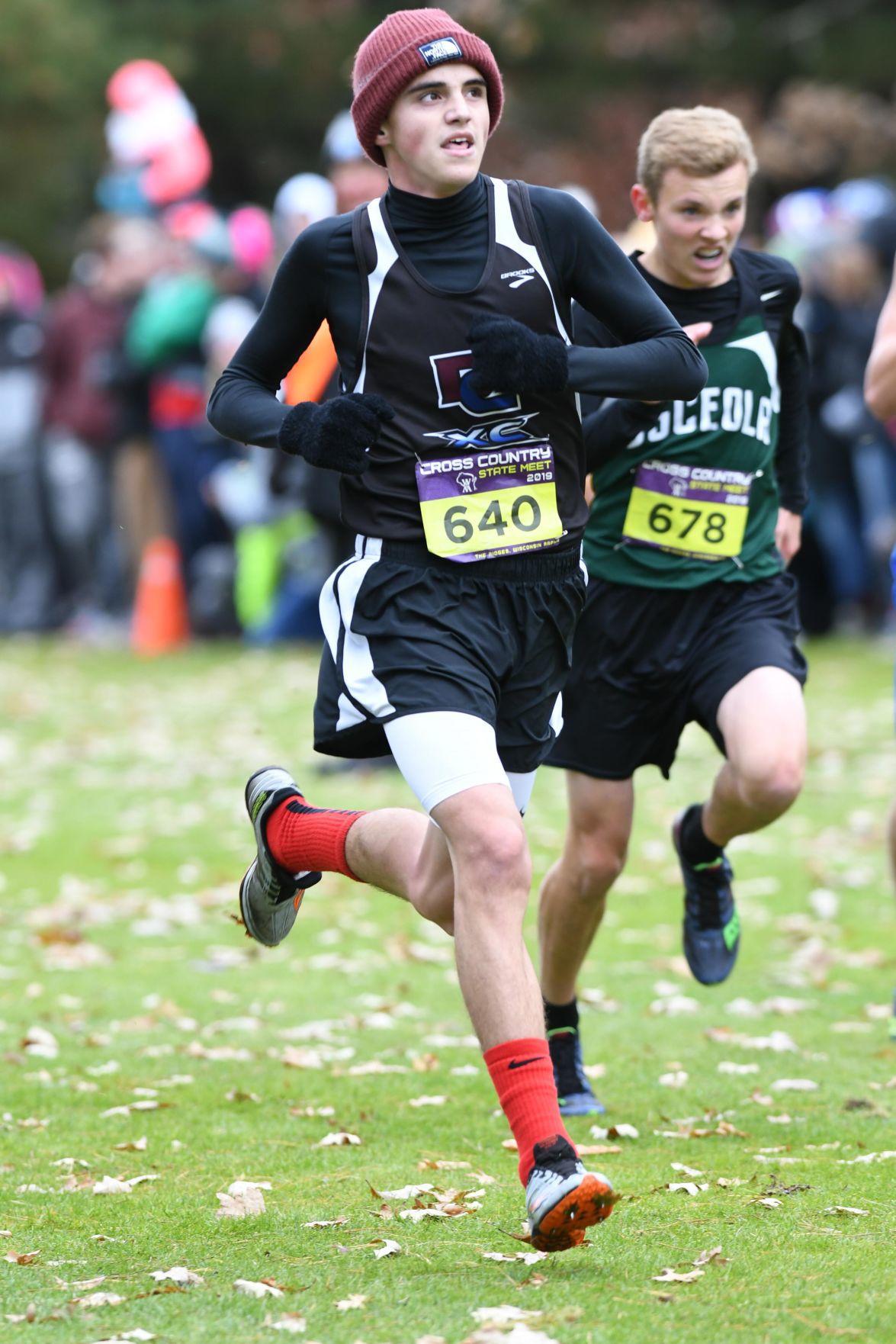 WIAA state cross country photo: Makhai Navarro, Deerfield/Cambridge